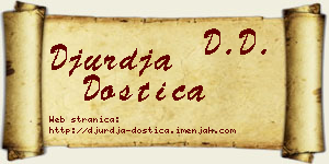 Đurđa Dostica vizit kartica